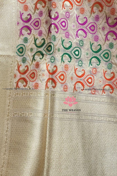 Golden Banarasi Meenakari Dupatta