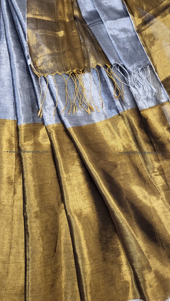gold-and-silver soft-tissue-saree