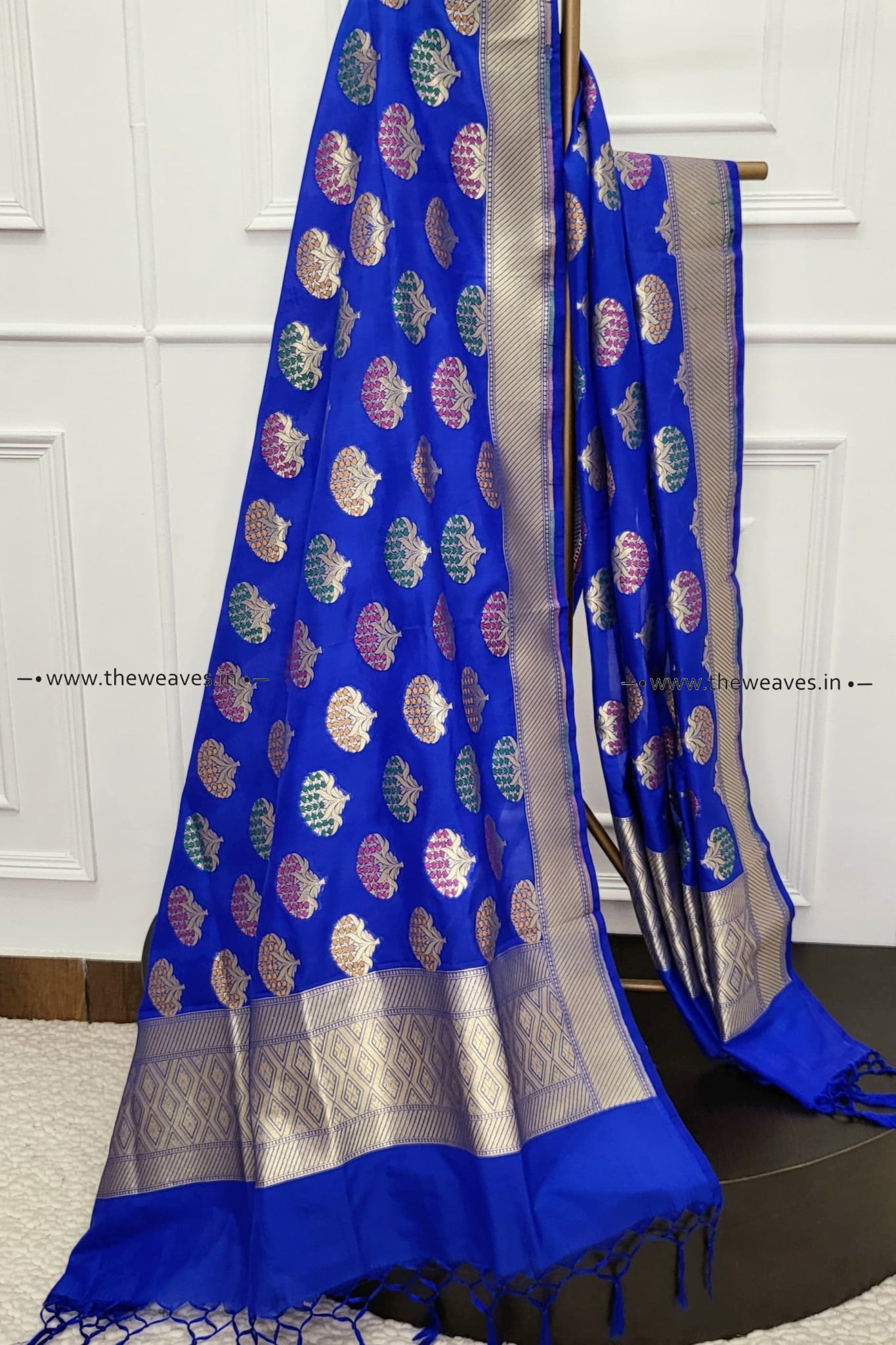 Royal Blue Banarasi Dupatta