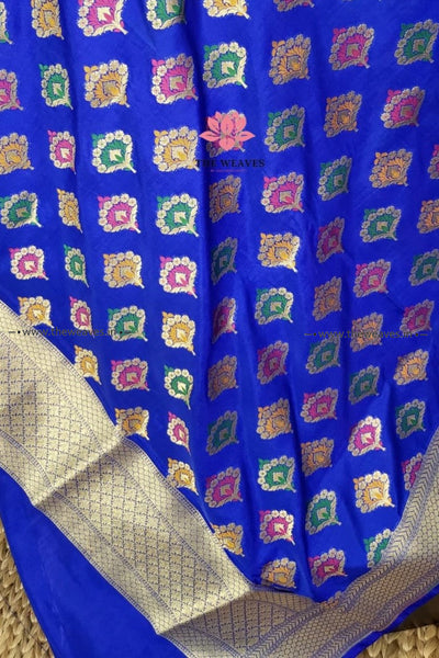 Royal Blue Banarasi Meenakari Dupatta