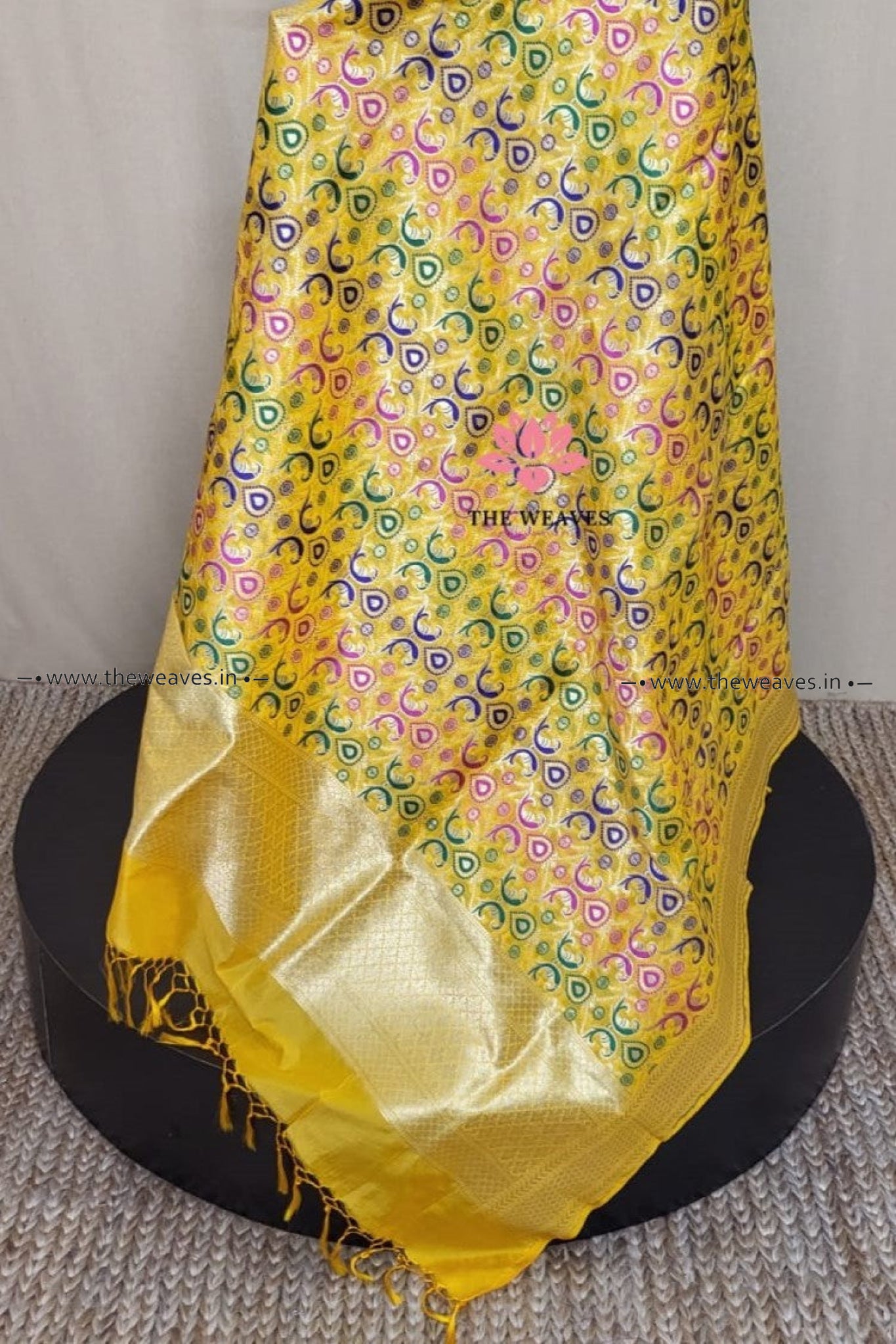 Yellow Banarasi Meena Jaal Dupatta