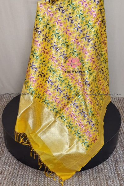 Yellow Banarasi Meena Jaal Dupatta
