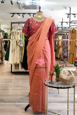 Load image into Gallery viewer, Red Tissue Saree
