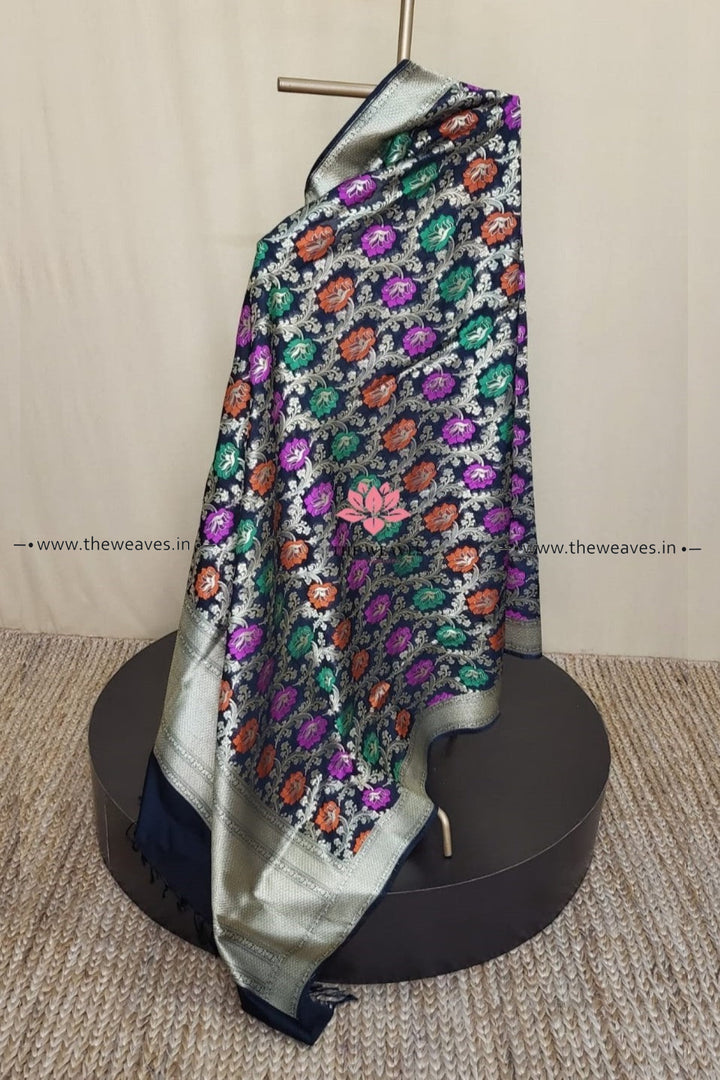 Black Banarasi Meenakari Dupatta