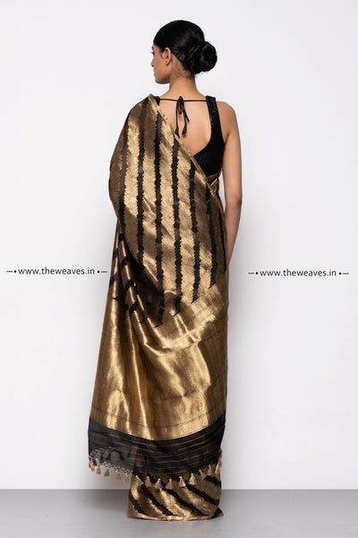 Black Gold Silk Saree