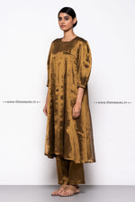 Load image into Gallery viewer, Handwoven Copper Gathered Kurta Made Ups
