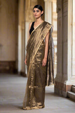 Load image into Gallery viewer, Handwoven Copper Tissue Organza Saree
