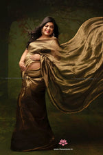 Load image into Gallery viewer, Handwoven Copper Tissue Organza Saree
