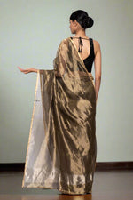 Load image into Gallery viewer, Handwoven Copper Tissue Organza Saree
