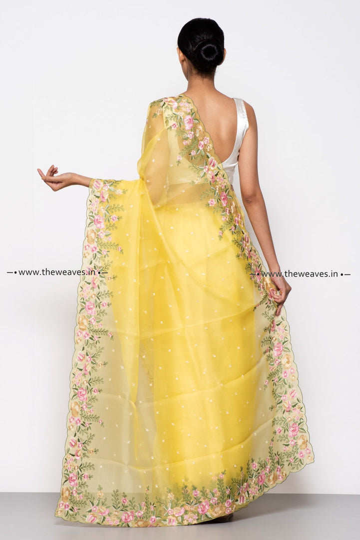 Best Yellow saree for haldi