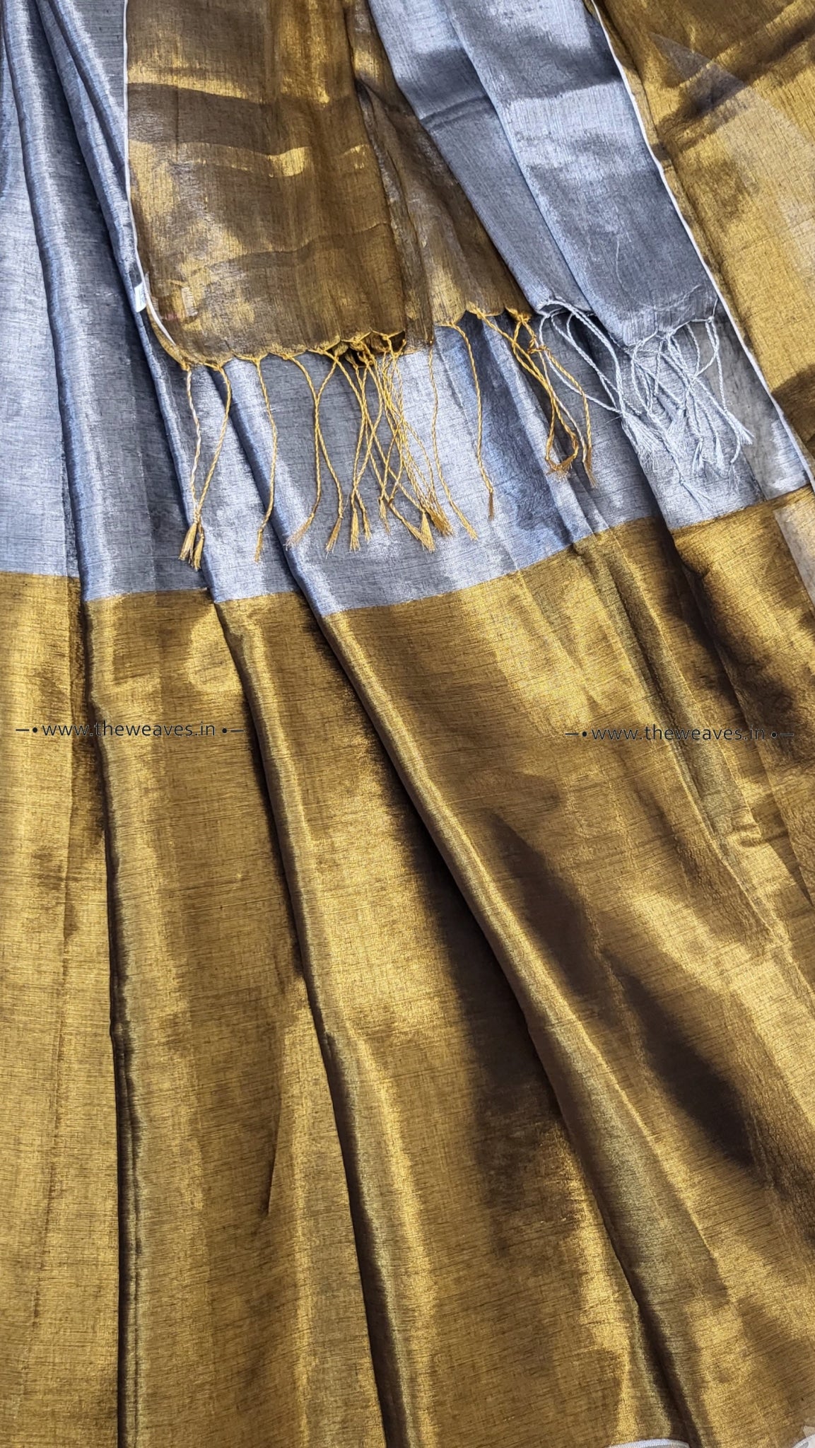 Gold and Silver Saree in Soft Tissue - Buy Online in Latest Designs – The  Weaves