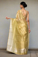 Load image into Gallery viewer, Green Tissue Organza Saree
