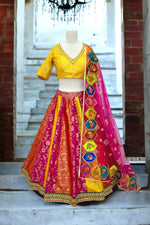 Load image into Gallery viewer, Handwoven Multi-Colored Banarasi Lehenga Set
