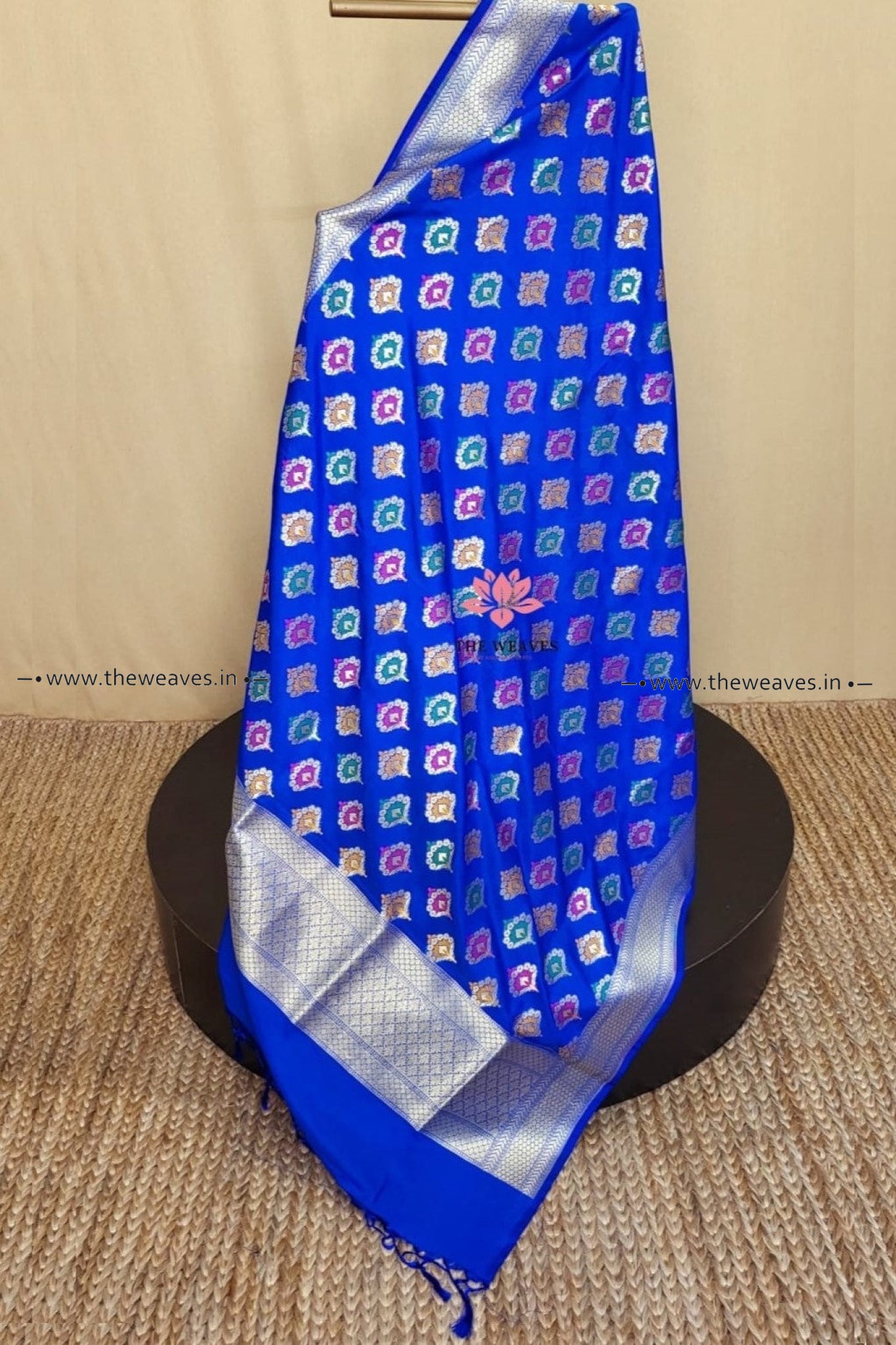 Royal Blue Banarasi Meenakari Dupatta